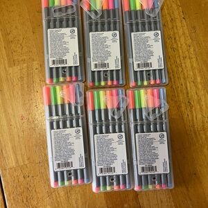 Lot of 6 packs Staedtler Triplus Fine line 6 -Pack,assorted Neon Pens